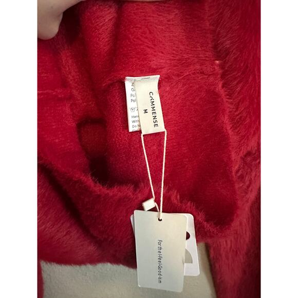 Commense Women's Medium Bright Red Long Sleeve Crew Neck Soft Sweater - Picture 9 of 10